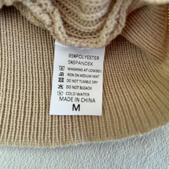 XXXiticat Capped Sleeve Sweater Vest Mock Turtle Knit Pullover Tank Shirt S M - Picture 6 of 9